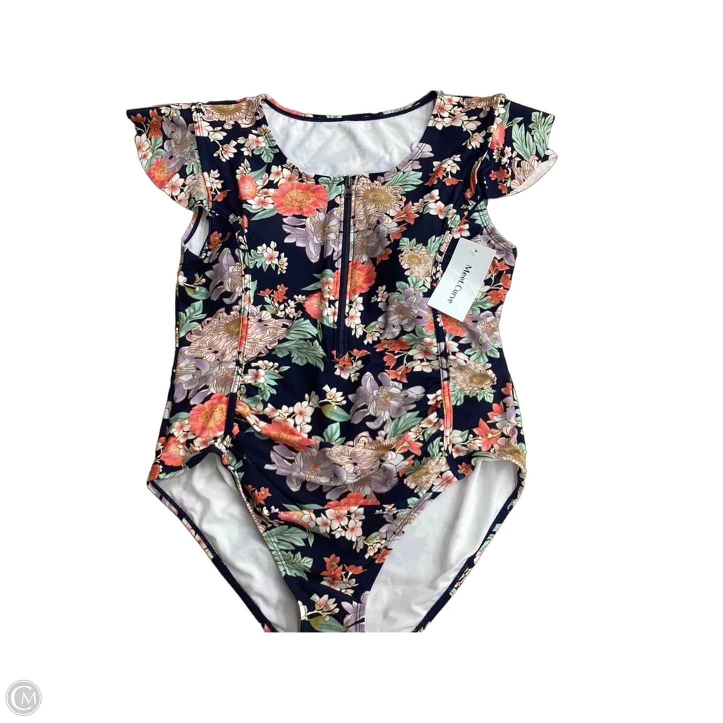 Swimsuit By Clothes Mentor In Floral Print, Size: 2x