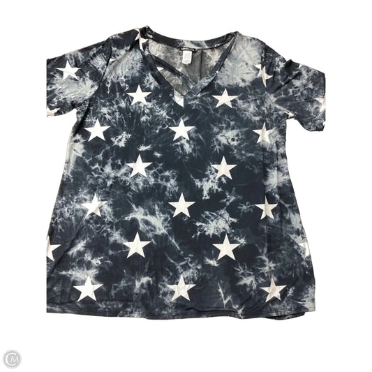 Top Short Sleeve By Heimish Usa In Navy, Size: 3x