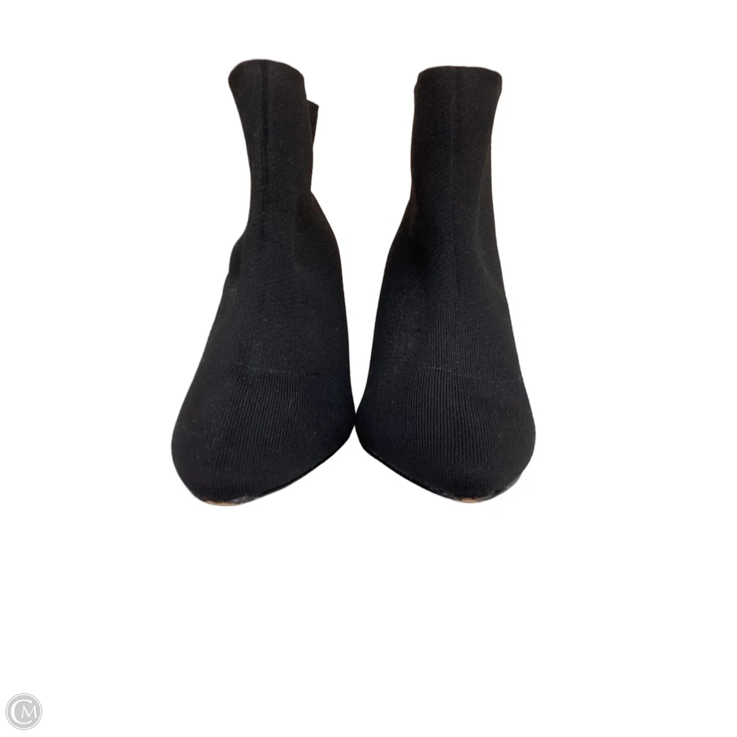 Boots Ankle Heels By Bcbgeneration In Black & Silver, Size: 9