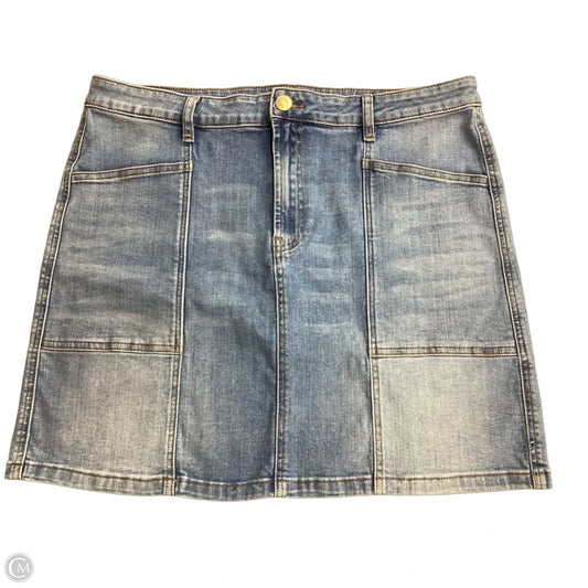 Skirt Mini & Short By Kut In Blue Denim, Size: 16