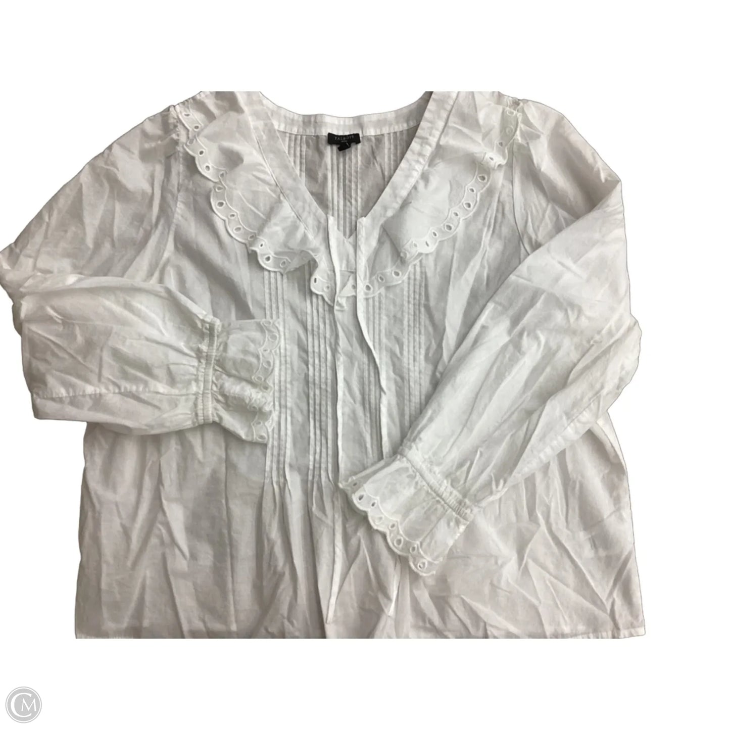 Blouse Long Sleeve By Talbots In White, Size: Xlp