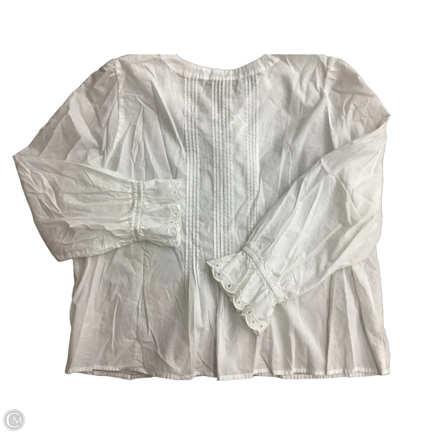 Blouse Long Sleeve By Talbots In White, Size: Xlp