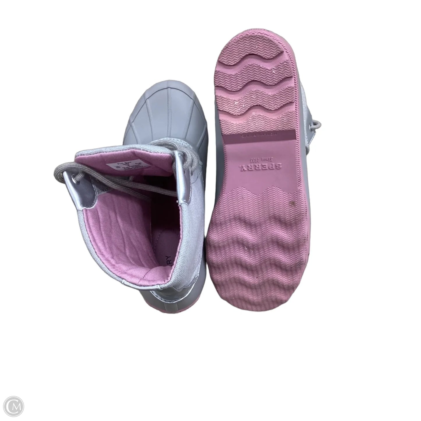 Boots Rain By Sperry In Grey & Pink, Size: 6