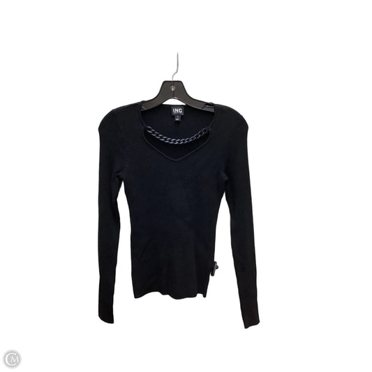 Top Long Sleeve By Inc In Black, Size: S