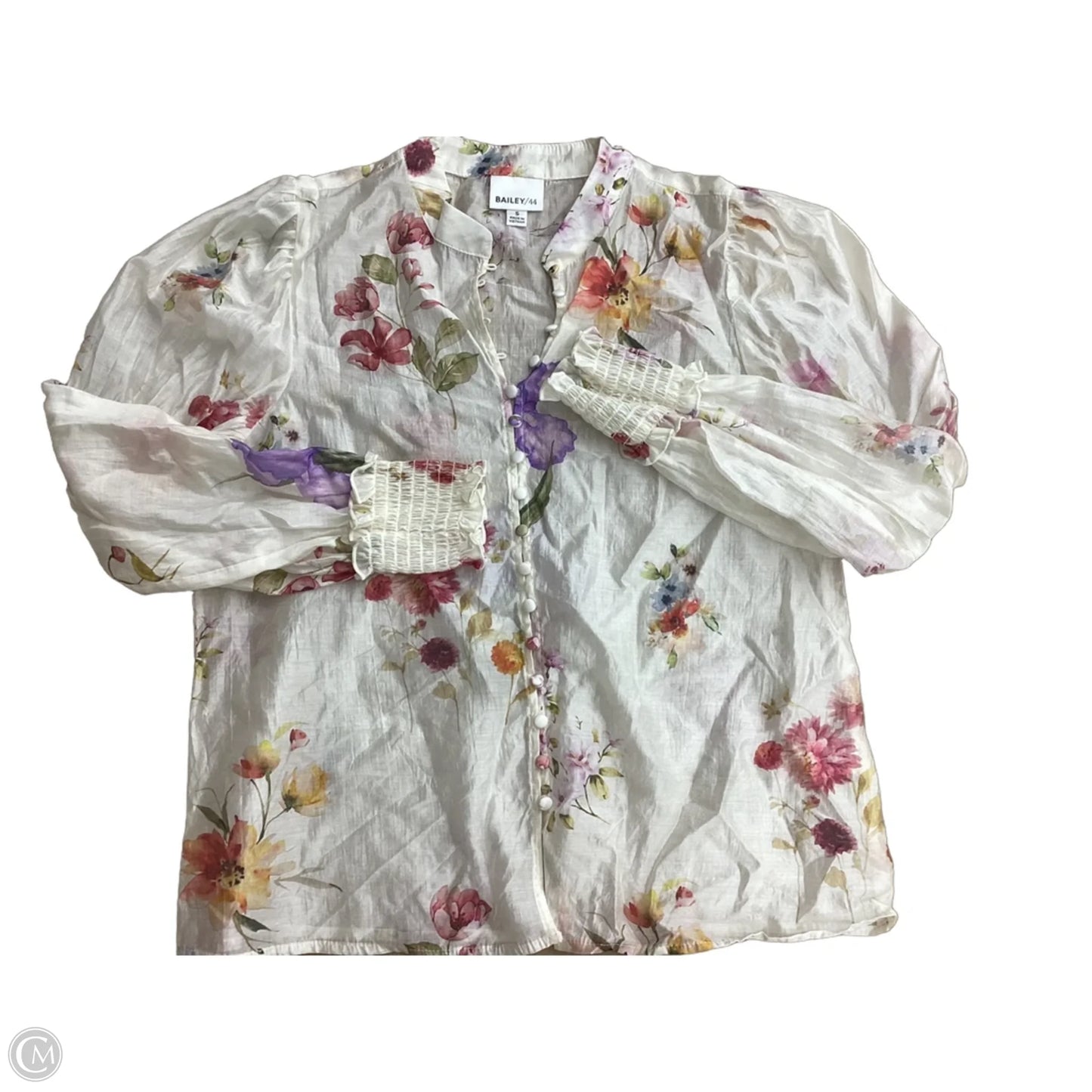 Blouse Long Sleeve By Bailey 44 In Floral Print, Size: S
