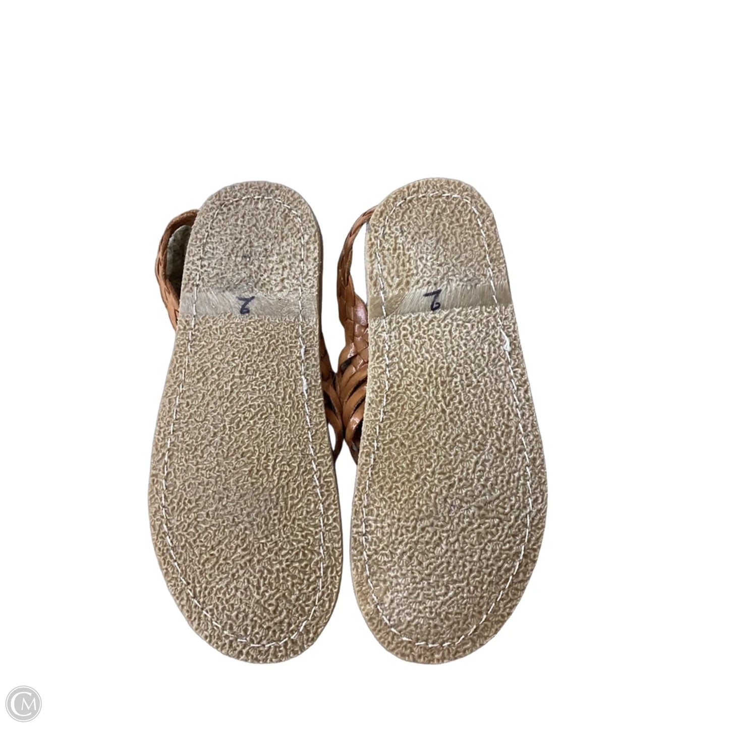 Sandals Flats By Clothes Mentor In Tan, Size: 6