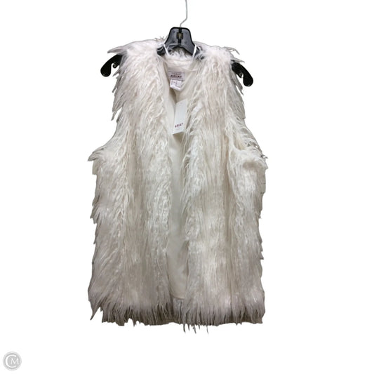 Vest Faux Fur & Sherpa By Ariat In Ivory, Size: Xl