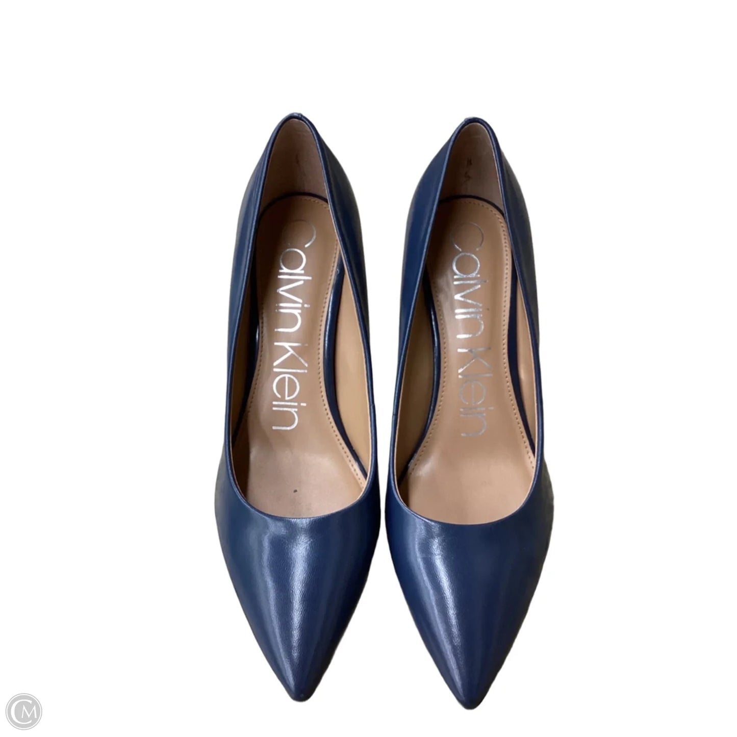 Shoes Heels Stiletto By Calvin Klein In Navy, Size: 9