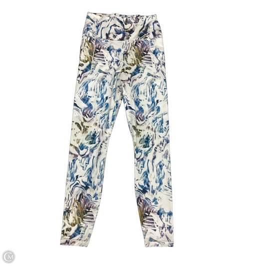 Athletic Leggings By Calia In Blue & Cream, Size: M