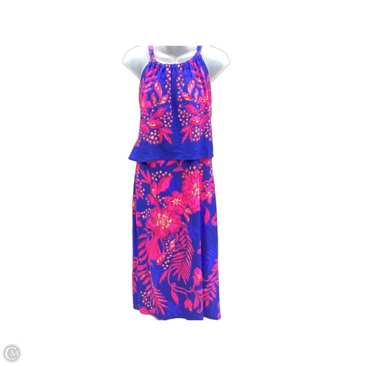 Dress Designer By Lilly Pulitzer In Blue & Pink, Size: Xl