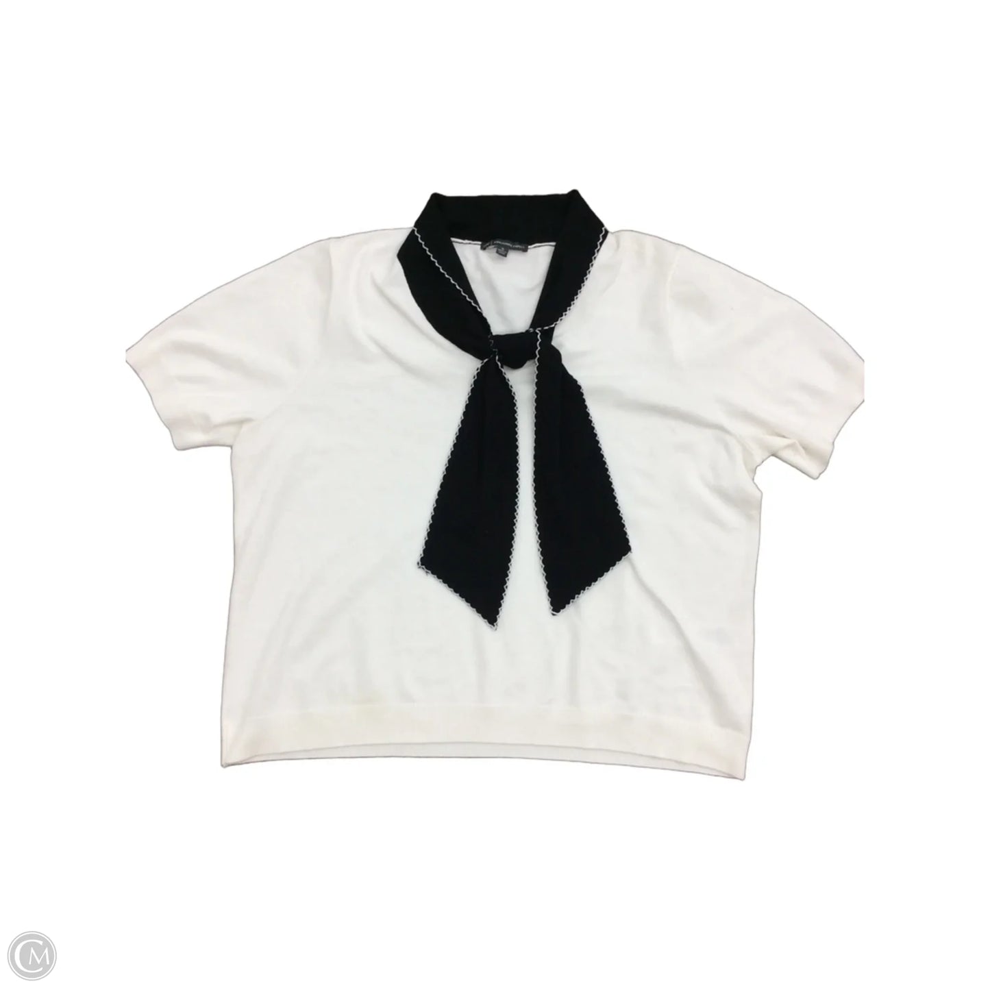 Sweater Short Sleeve By Adrianna Papell In Cream, Size: Xl