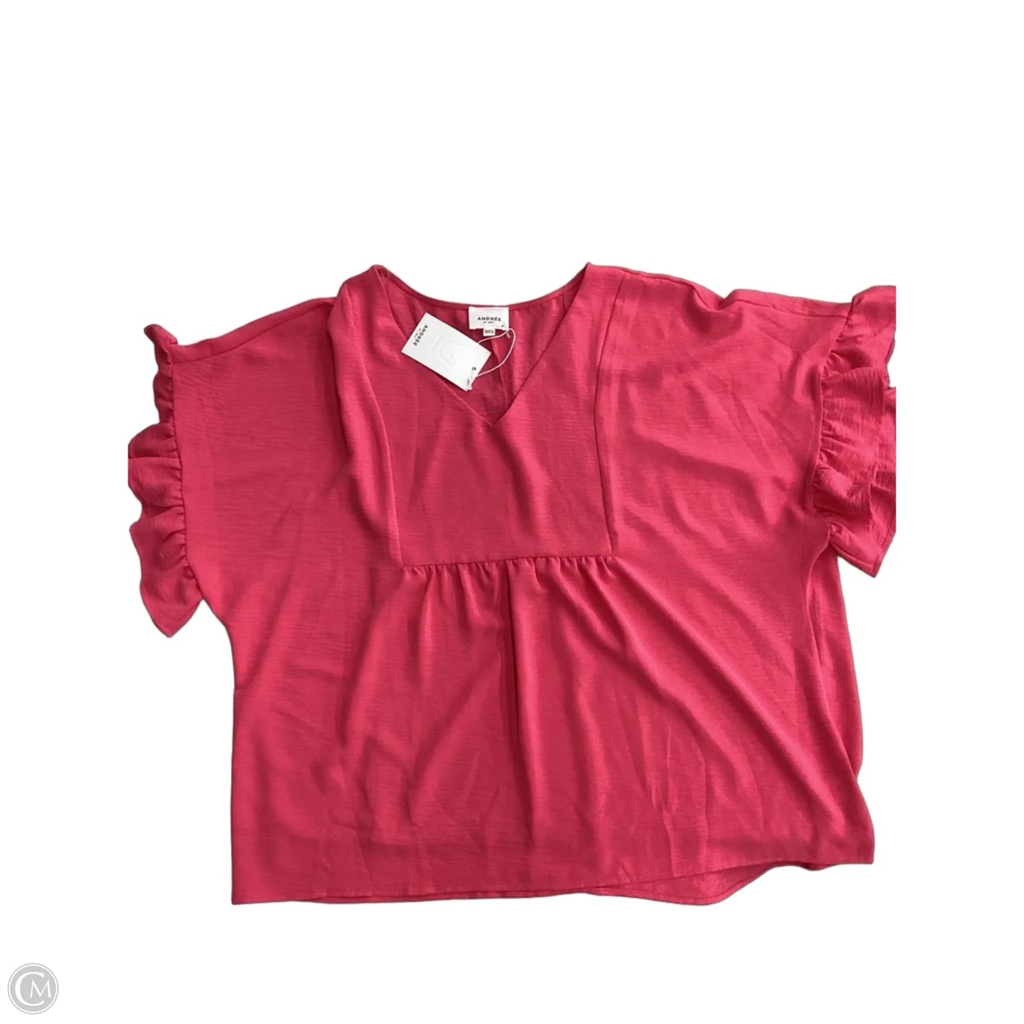 Top Short Sleeve By Andree By Unit In Pink, Size: 1x