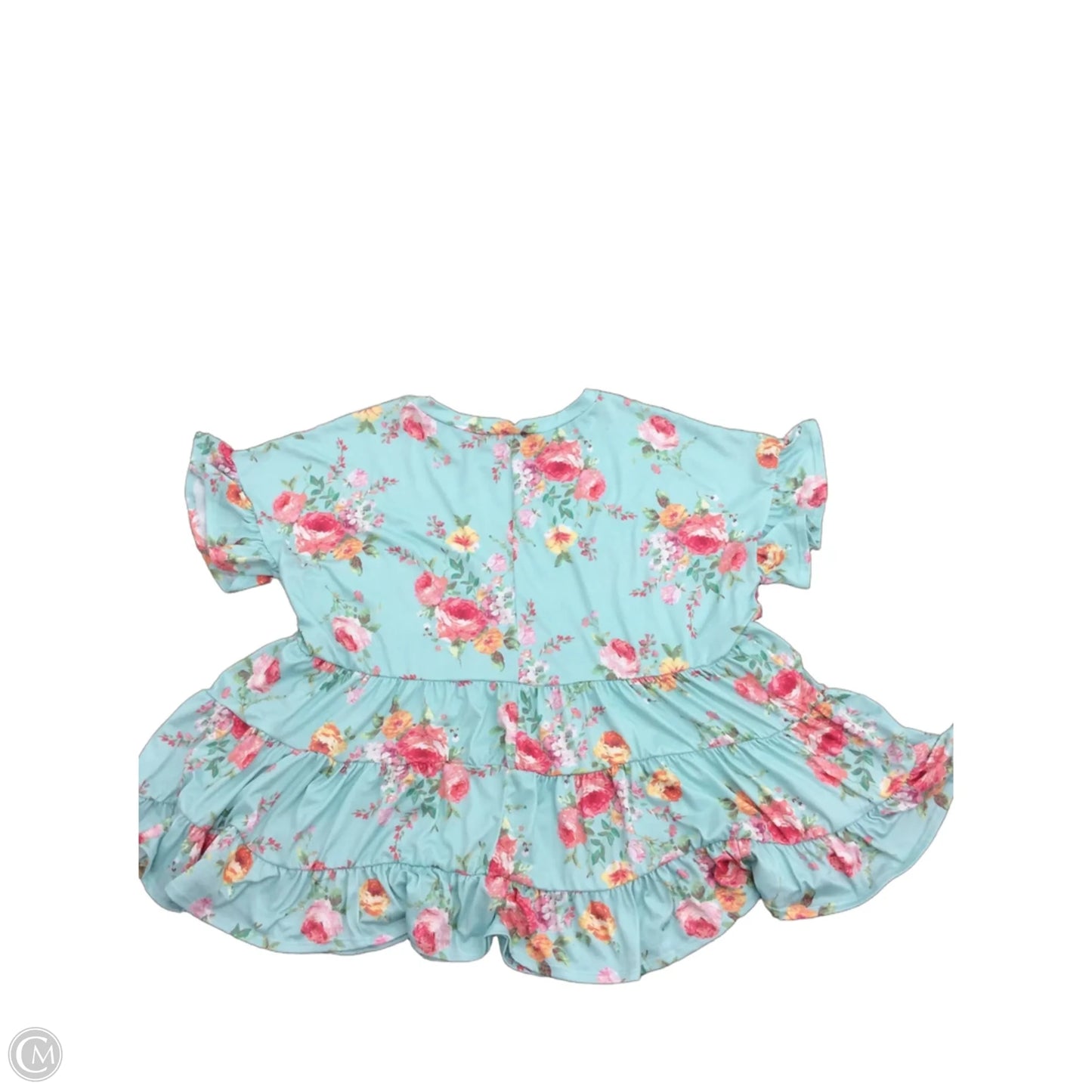 Top Short Sleeve By Haptics In Floral Print, Size: 2x