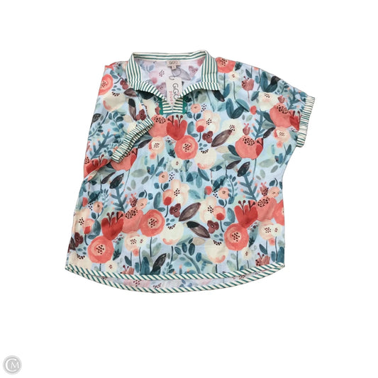 Top Short Sleeve By Gigio In Floral Print, Size: 1x