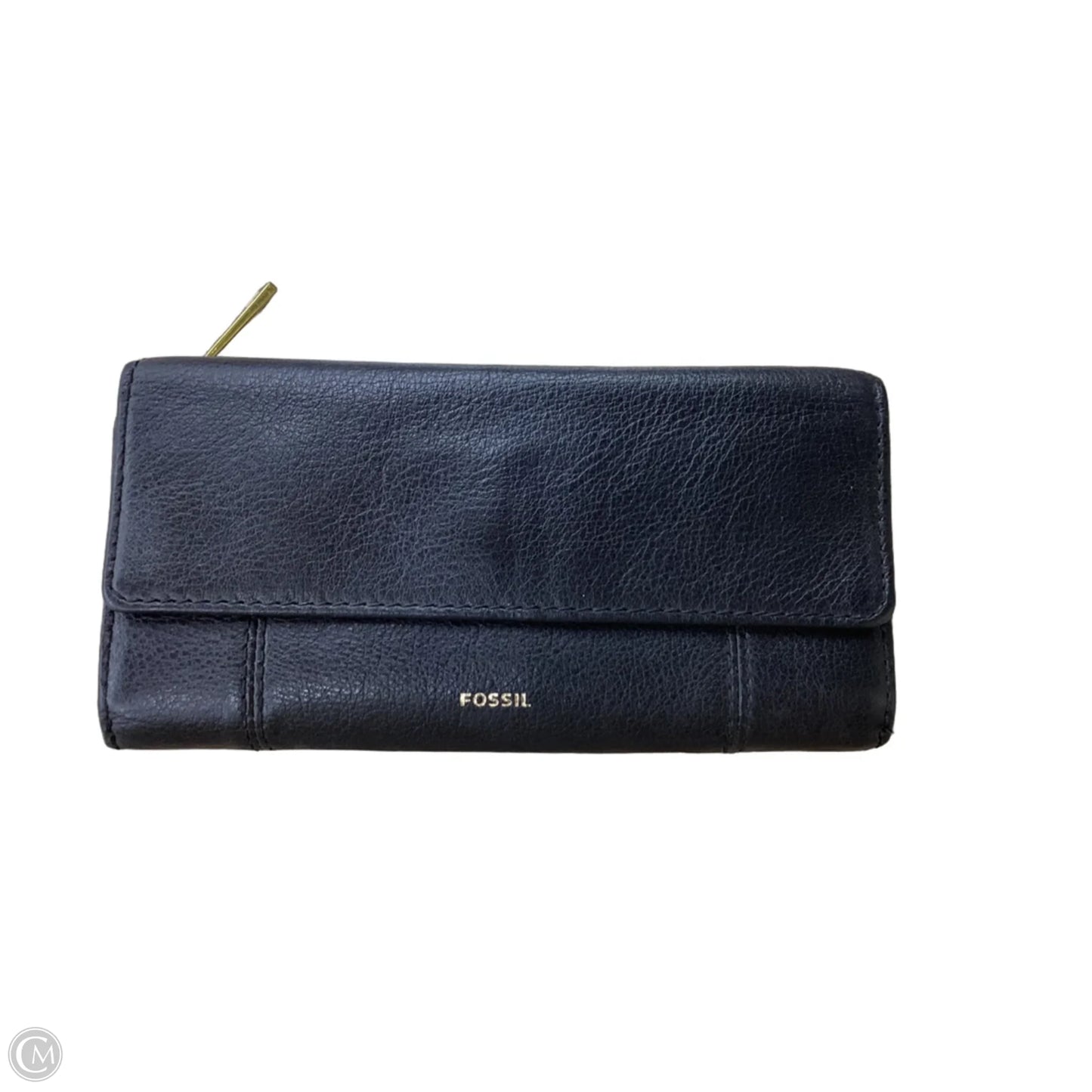 Wallet Leather By Fossil, Size: Medium