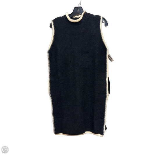 Dress Sweater By Gilli In Black & Cream, Size: S