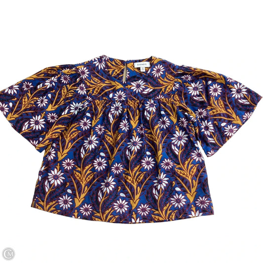 Top Short Sleeve By Evereve In Floral Print, Size: Xs