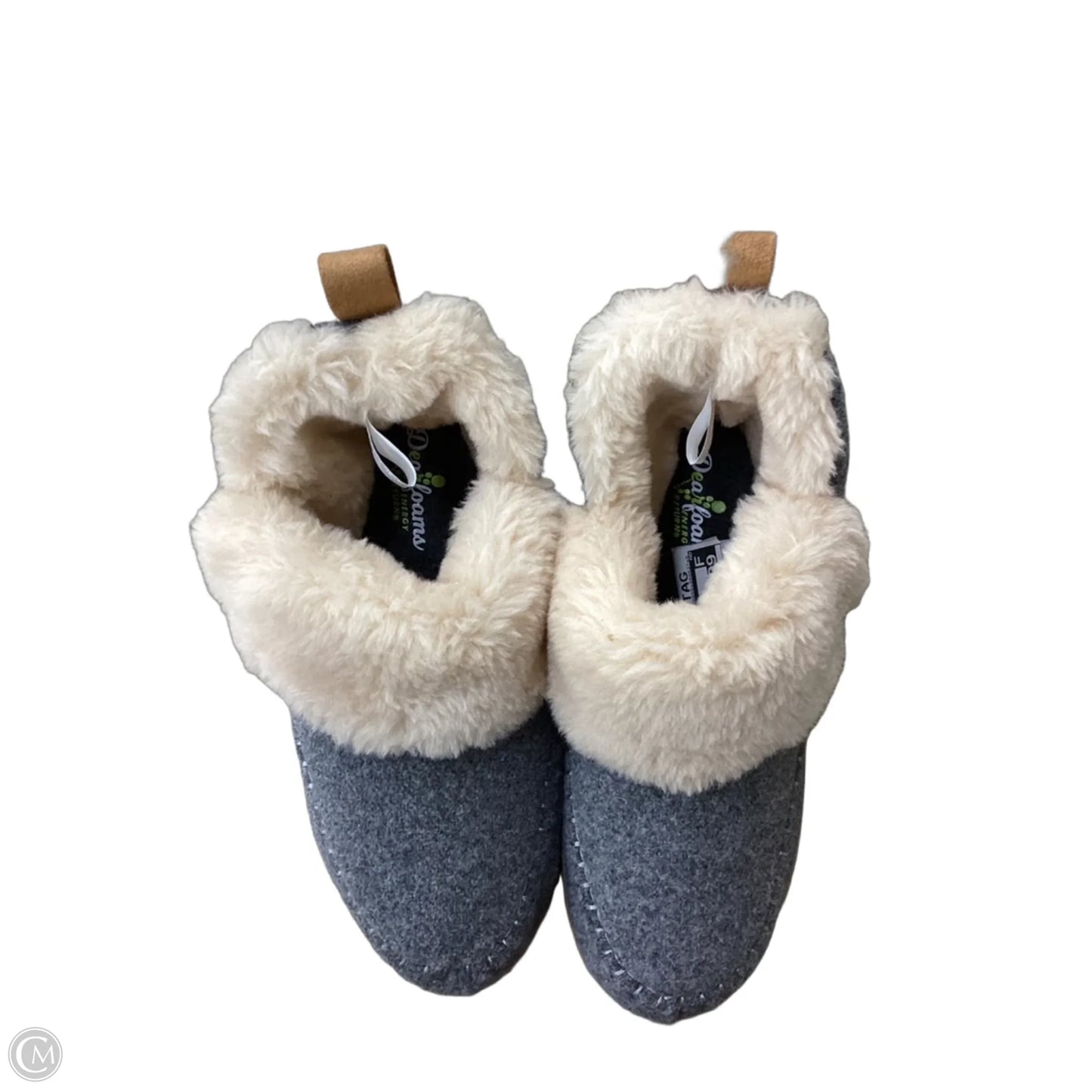 Slippers By Clothes Mentor In Grey & Tan, Size: 9