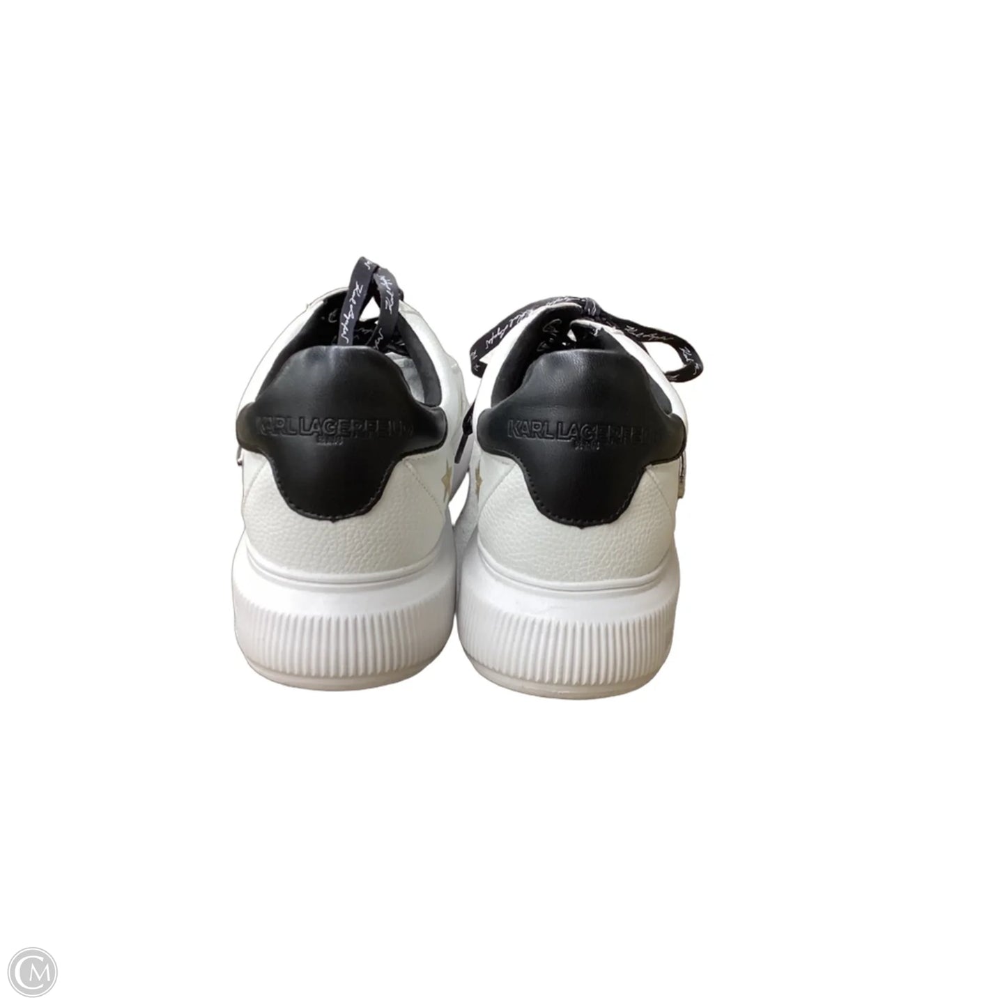 Shoes Designer By Karl Lagerfeld In Black & White, Size: 10