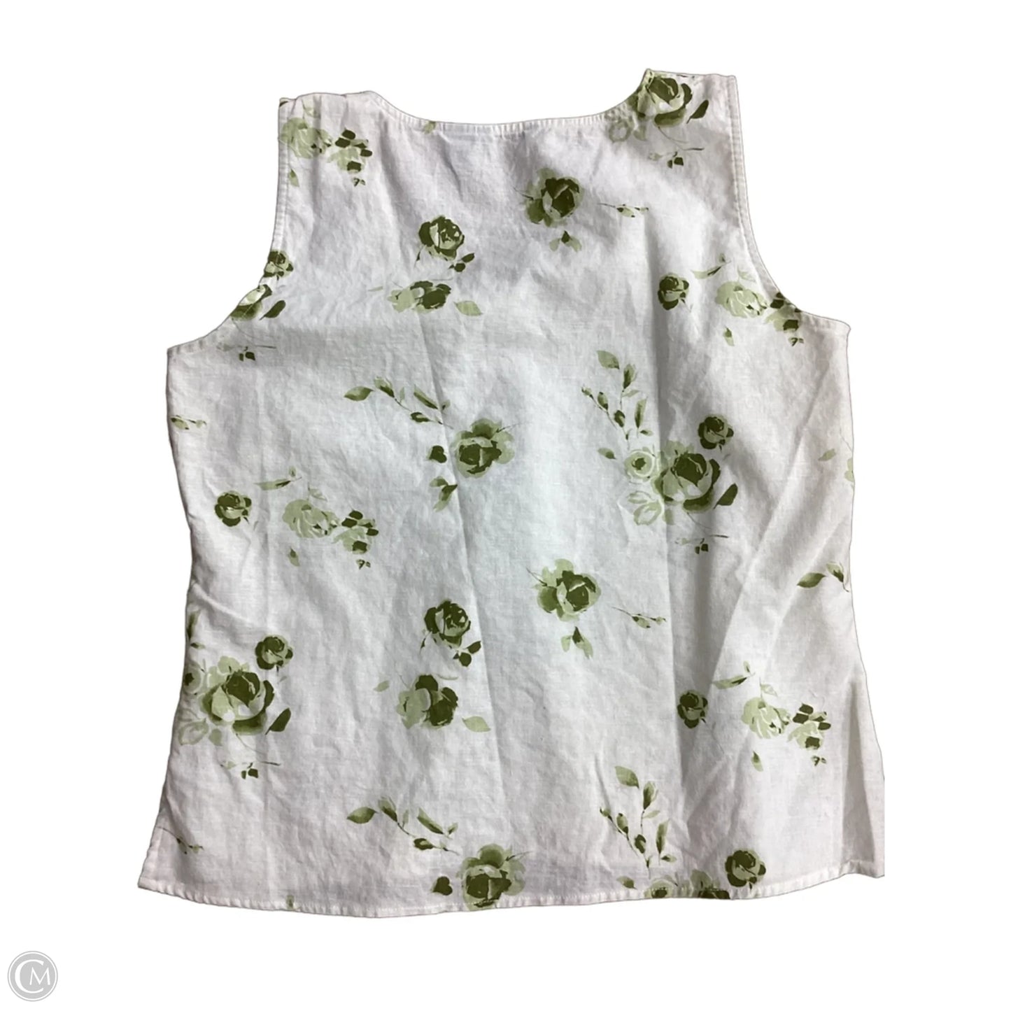 Top Sleeveless By Clothes Mentor In Cream & Green, Size: Xl