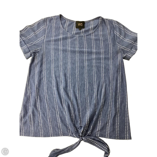 Top Short Sleeve By W5 In Blue, Size: L