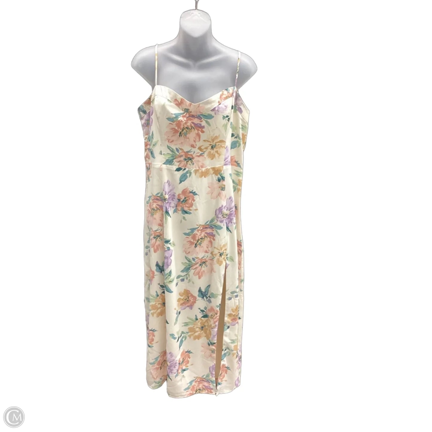 Dress Casual Midi By Abercrombie And Fitch In Floral Print, Size: L