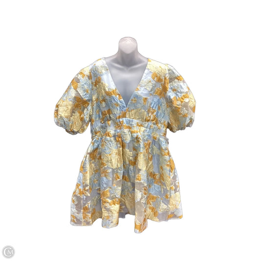 Dress Party Short By Cmc In Blue & Tan, Size: 18