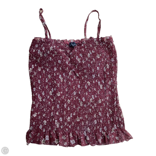 Tank Top By Clothes Mentor In Maroon, Size: 1x