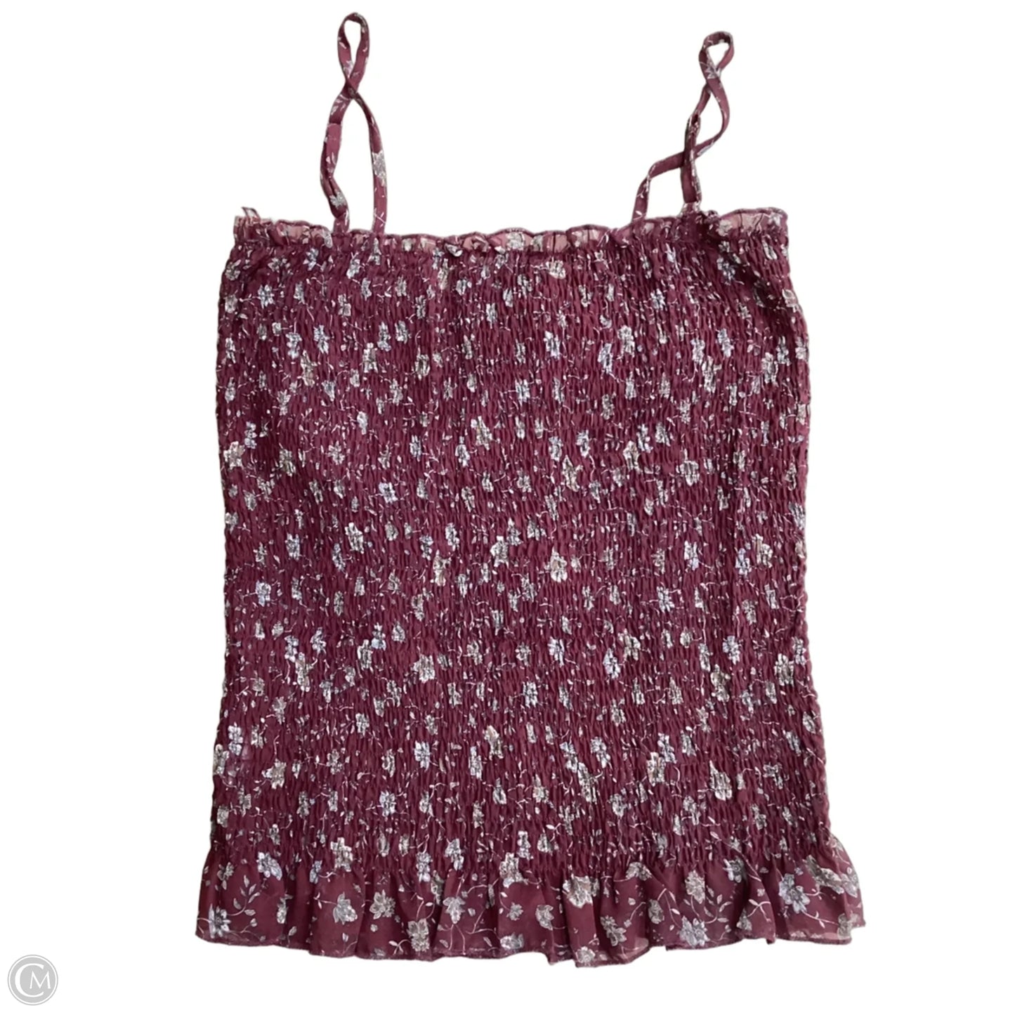 Tank Top By Clothes Mentor In Maroon, Size: 1x