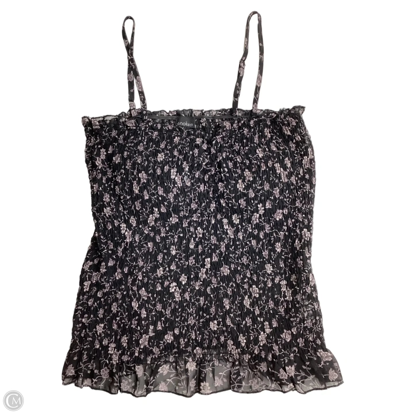 Tank Top By Clothes Mentor In Black & Purple, Size: 1x