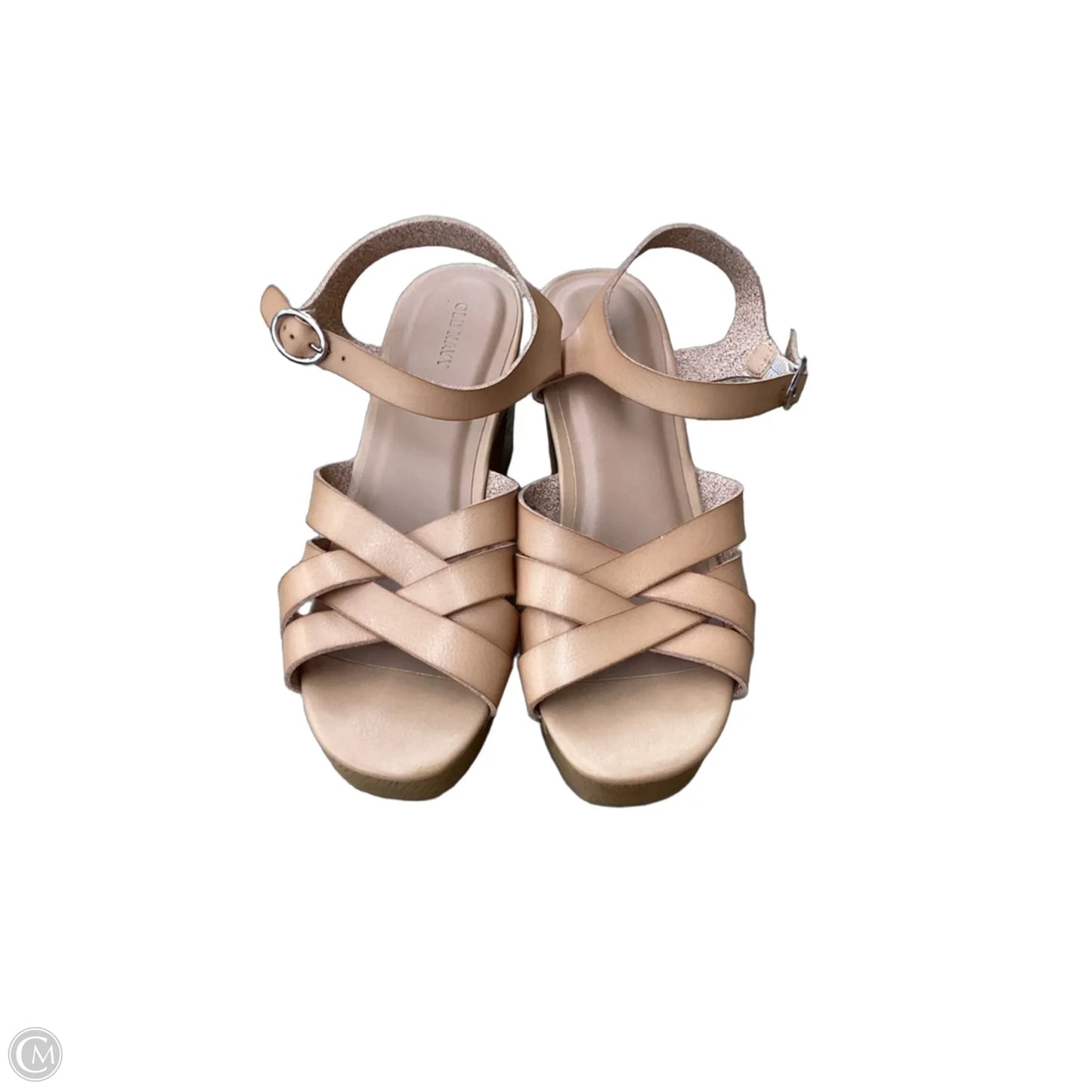 Sandals Heels Platform By Old Navy In Tan, Size: 9