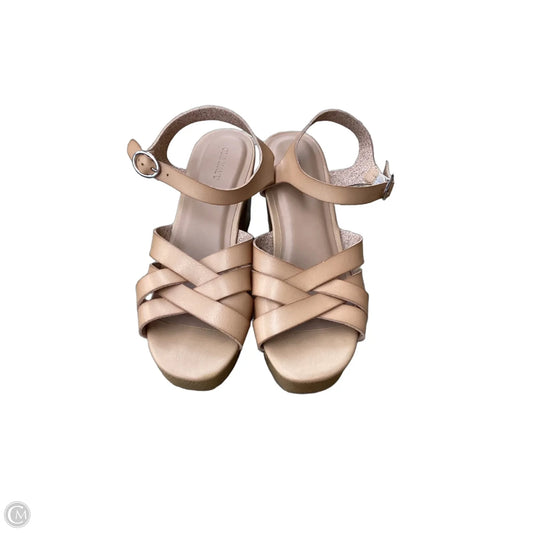 Sandals Heels Platform By Old Navy In Tan, Size: 9