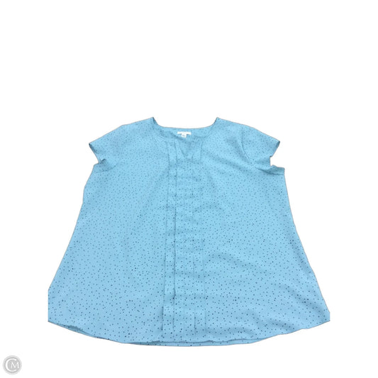 Top Short Sleeve By Croft And Barrow In Polkadot Pattern, Size: Xxl