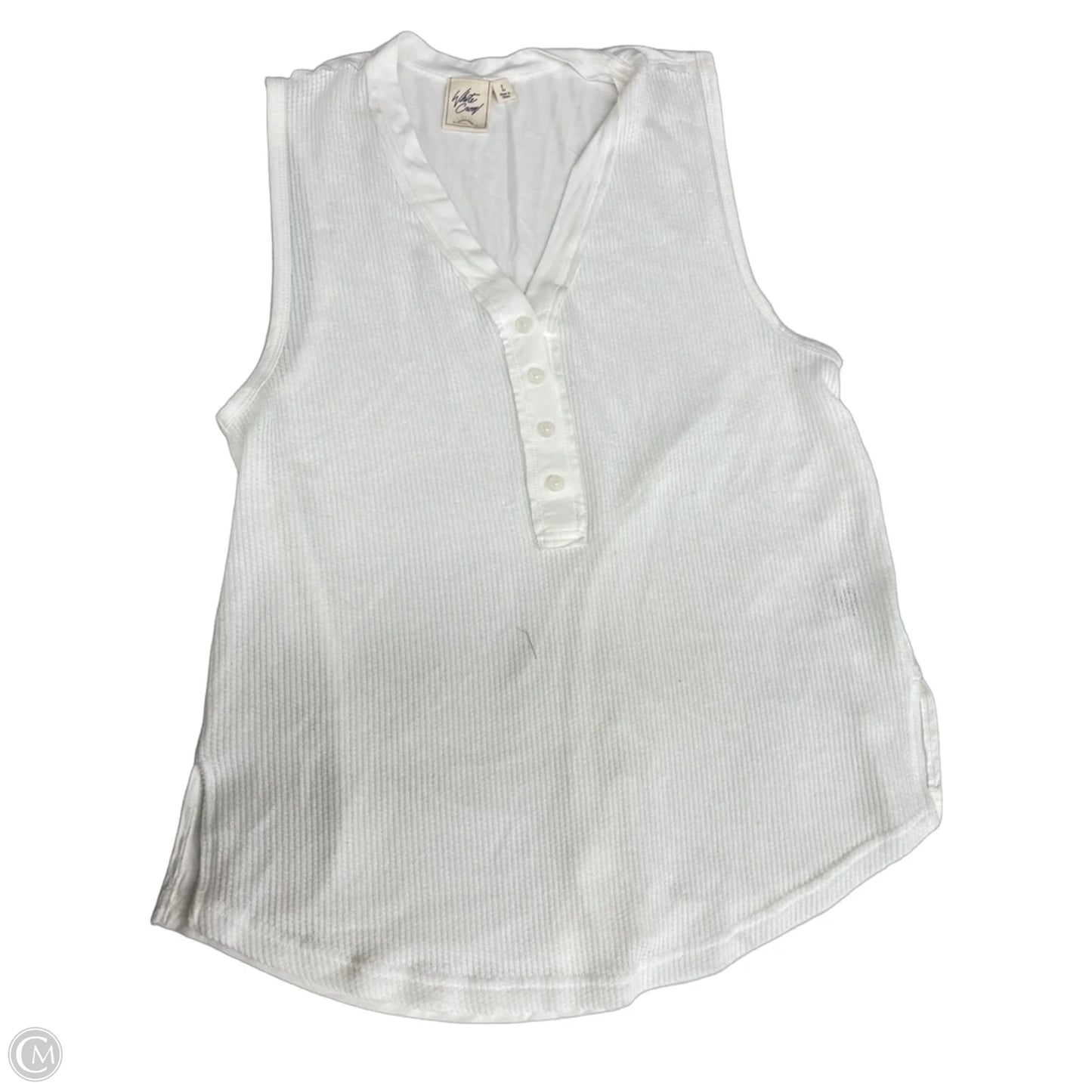 Top Sleeveless By White Crow In Ivory, Size: L