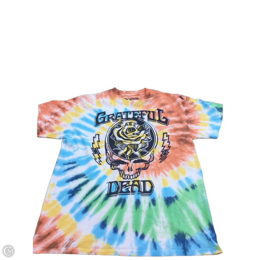 Top Short Sleeve By Clothes Mentor In Tie Dye Print, Size: L