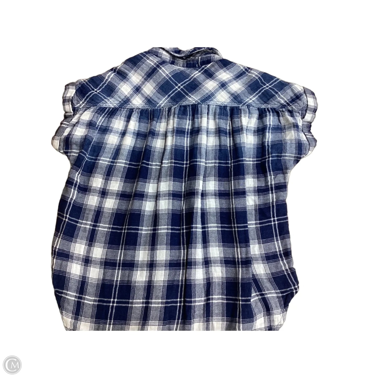 Top Short Sleeve By Cloth And Stone In Plaid Pattern, Size: M