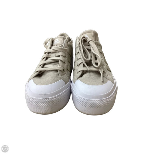 Shoes Sneakers Platform By Adidas In Beige, Size: 8.5