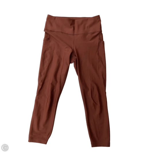 Athletic Leggings By Athleta In Brown, Size: M