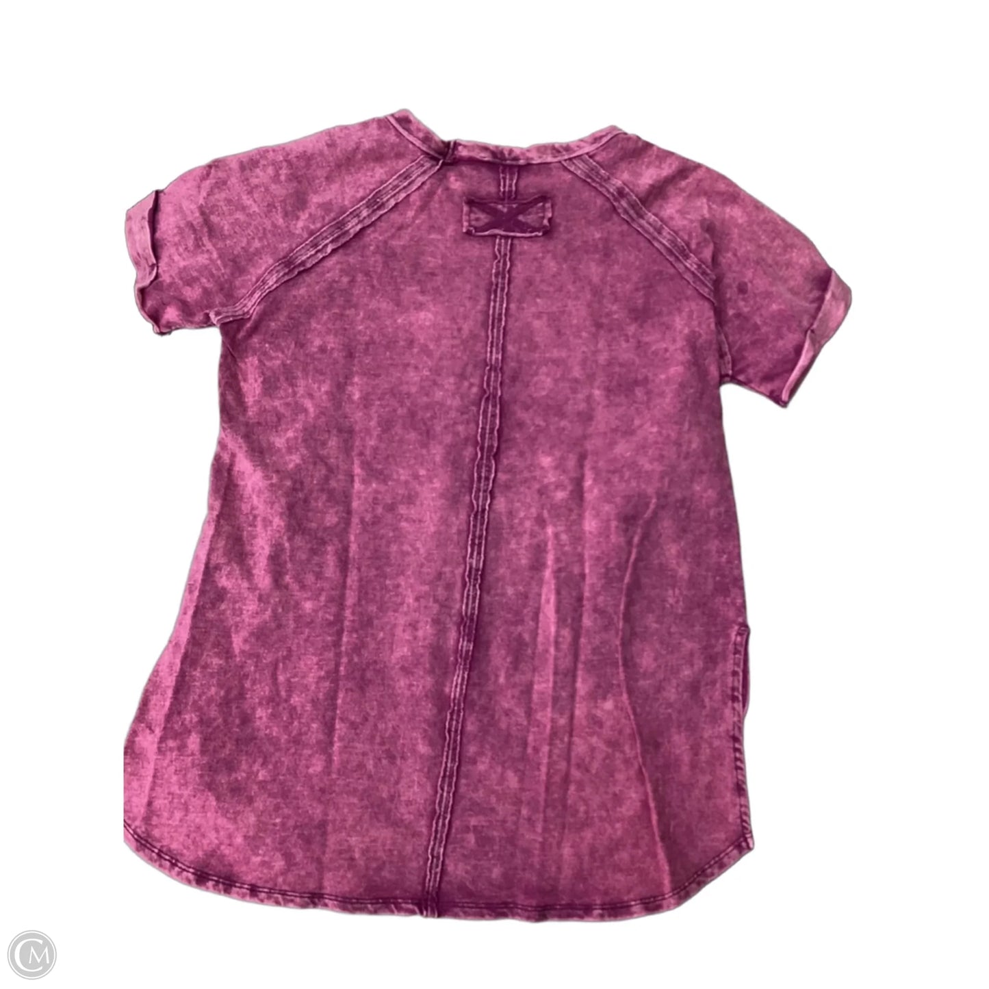 Top Short Sleeve By Zenana In Pink & Purple, Size: S