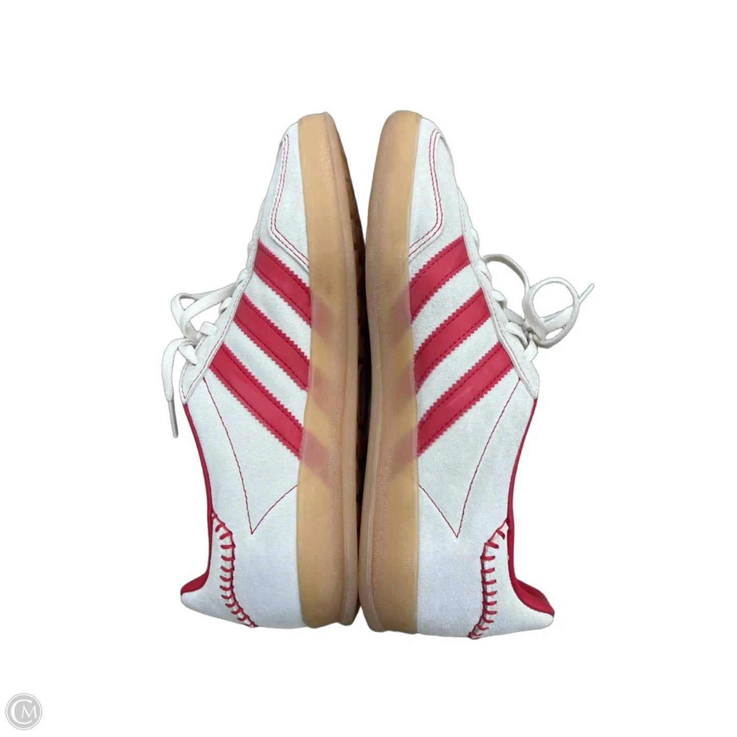 Shoes Sneakers By Adidas In Silver & Tan, Size: 8