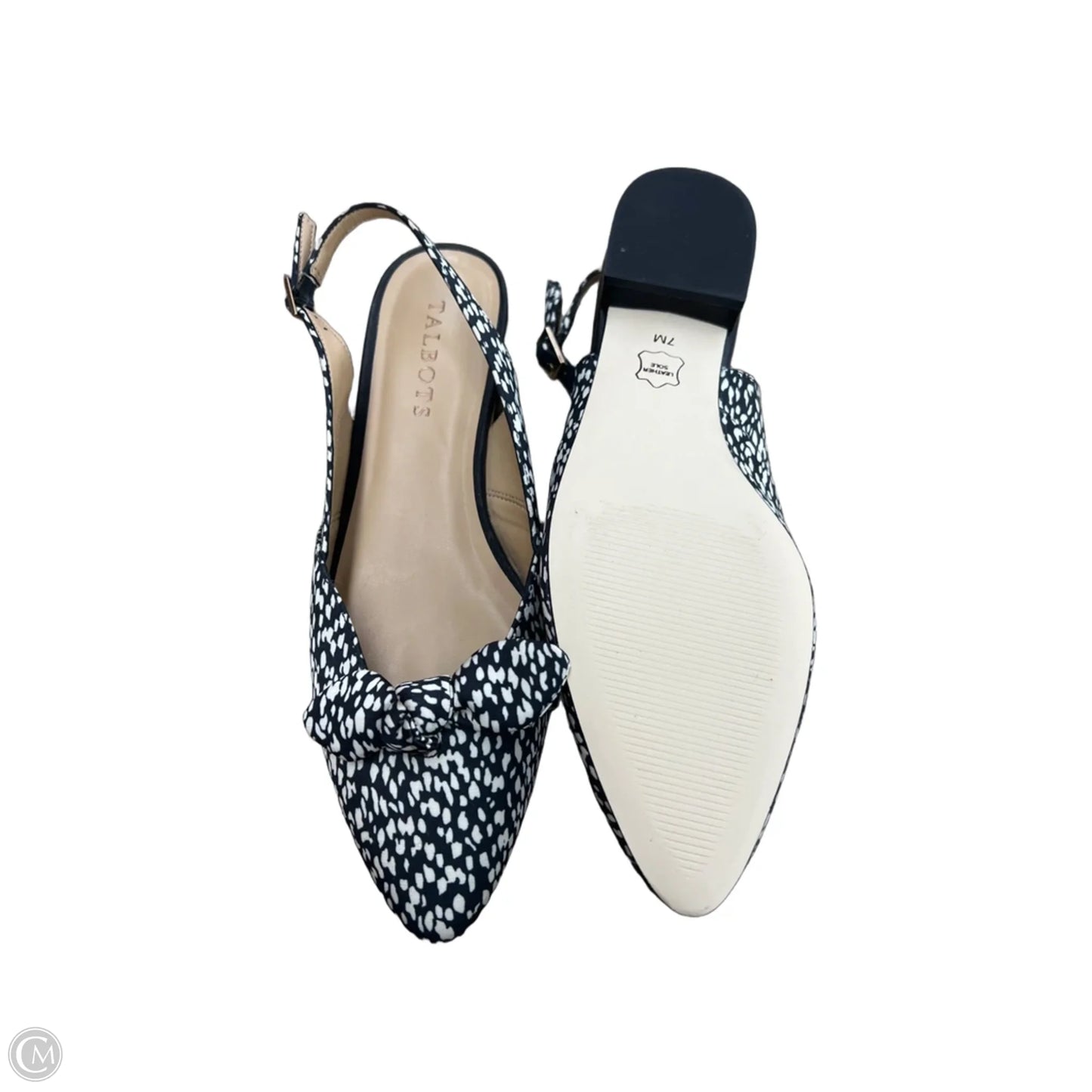 Shoes Flats By Talbots In Black & White, Size: 7