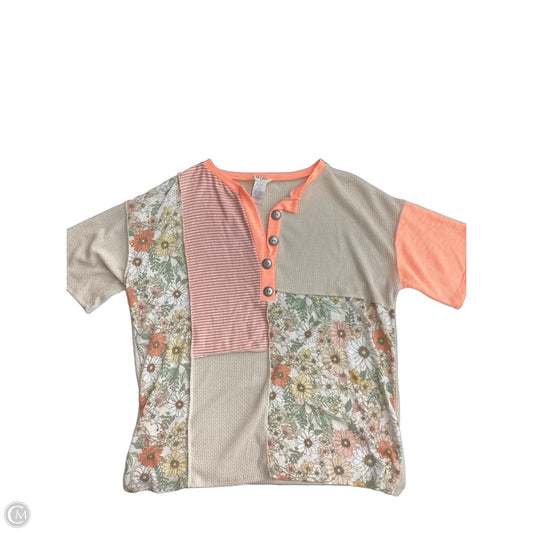 Top Short Sleeve By Bibi In Floral Print, Size: S