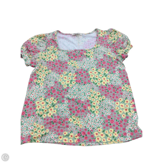 Top Short Sleeve By Haptics In Floral Print, Size: M