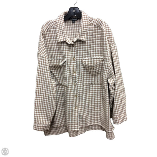Top Long Sleeve By Davi & Dani In Cream & Tan, Size: 2x
