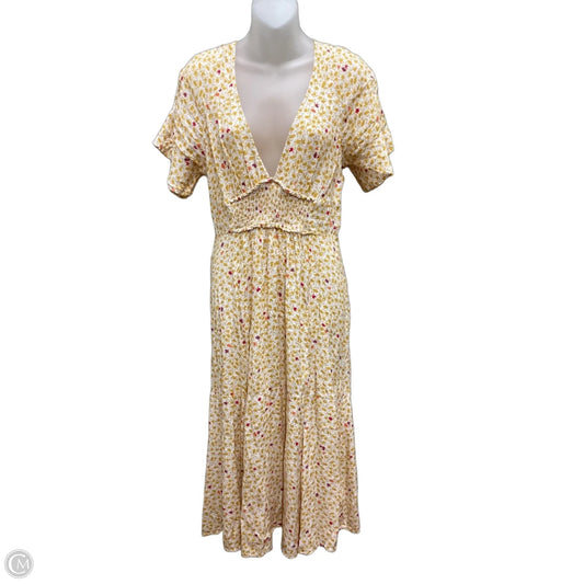 Dress Casual Midi By Free People In Yellow, Size: S