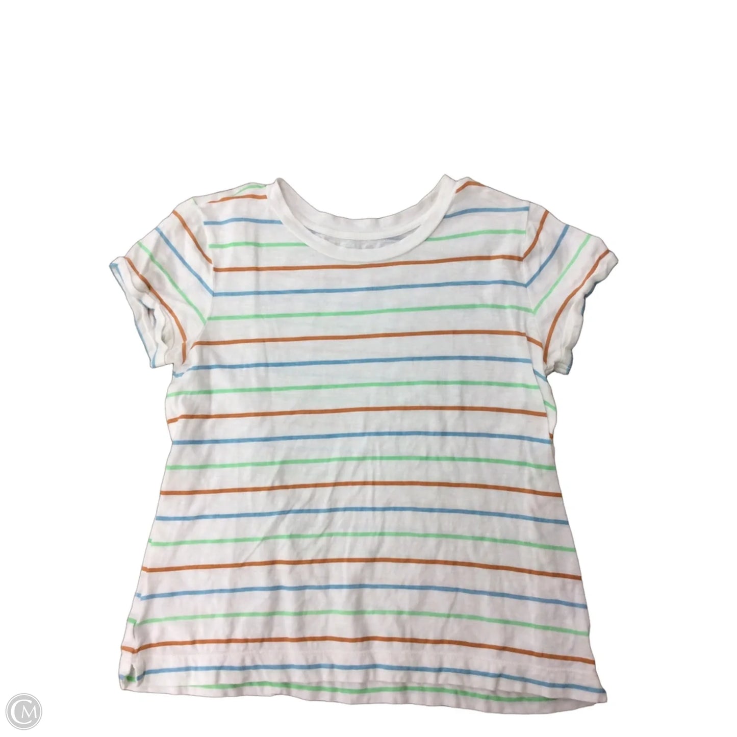 Top Short Sleeve Basic By Loft In Striped Pattern, Size: S
