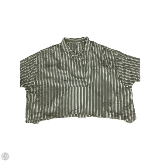 Top Short Sleeve By Anthropologie In Green, Size: 3x