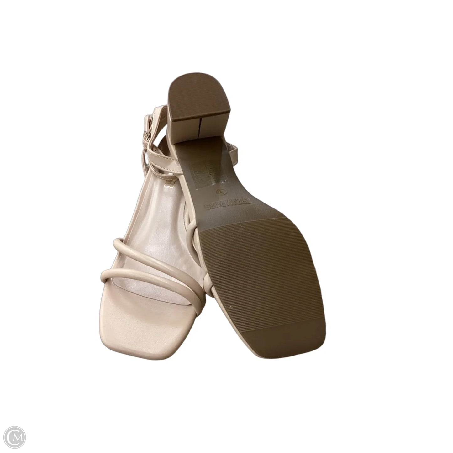 Sandals Heels Block By Dream Pairs In Beige, Size: 9