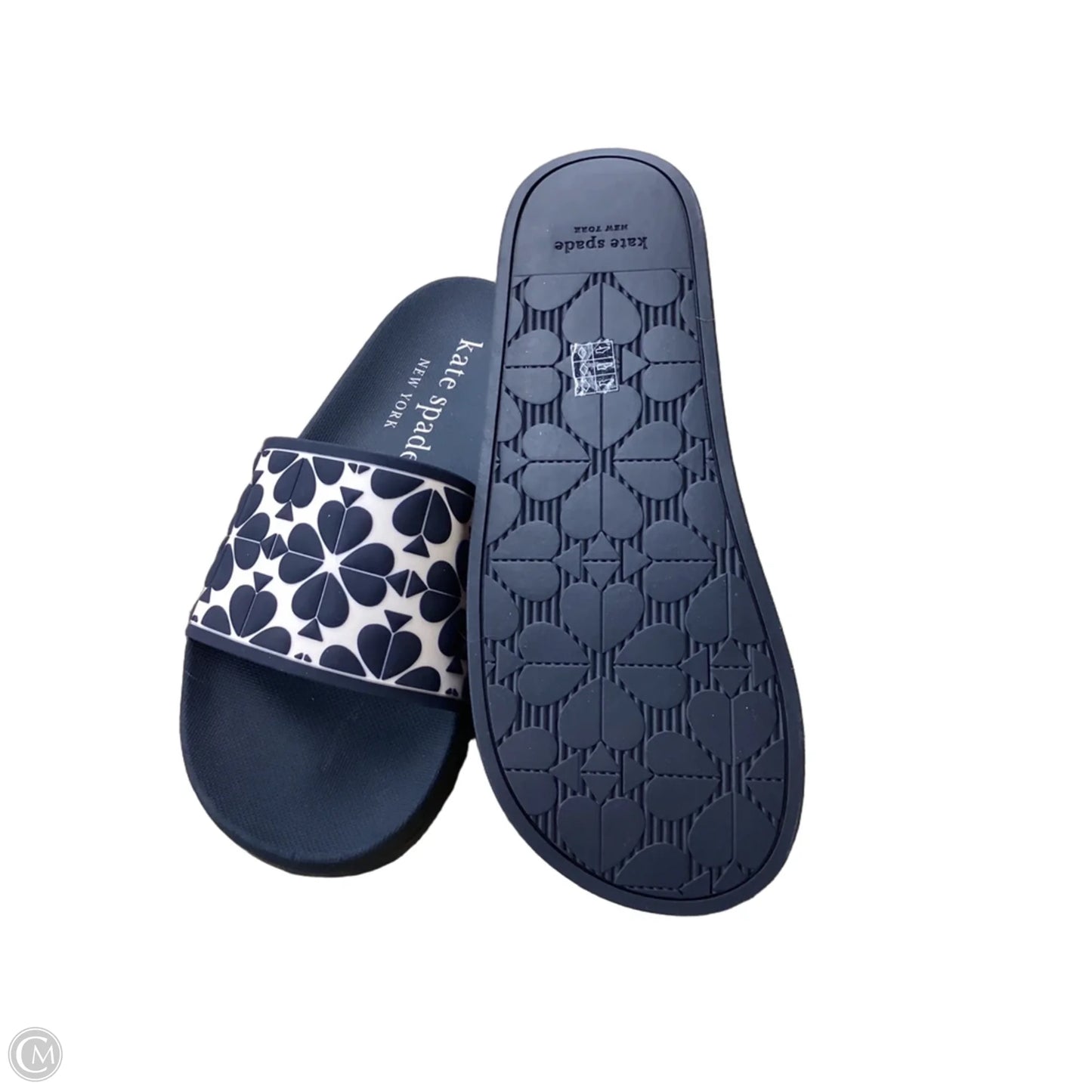 Sandals Designer By Kate Spade In Black & Cream, Size: 8