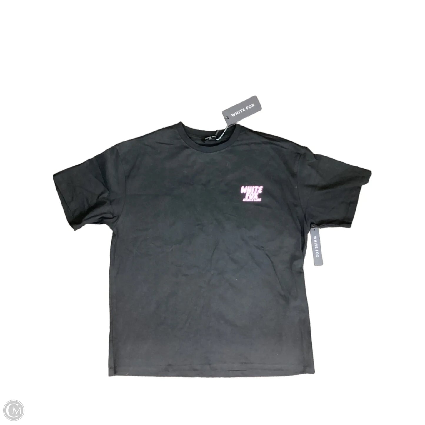 Top Short Sleeve Basic By White Fox In Black, Size: L